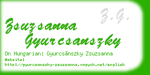 zsuzsanna gyurcsanszky business card